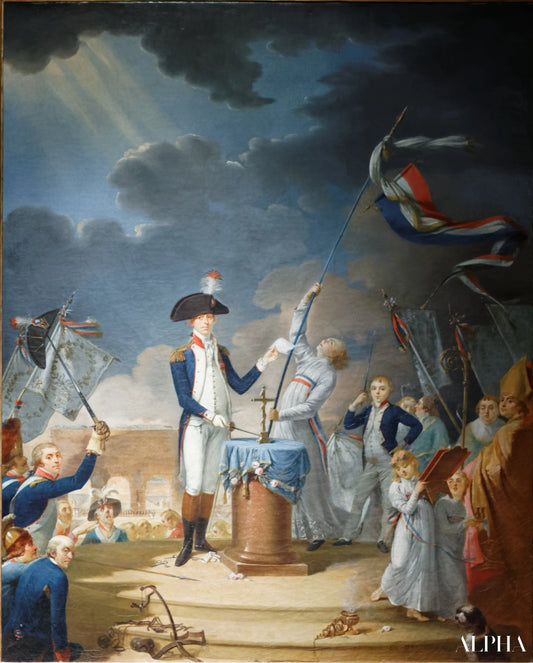 Le serment de Lafayette à la fête de la Fédération - Jacques-Louis David - Reproductions de tableaux et peintures haut de gamme