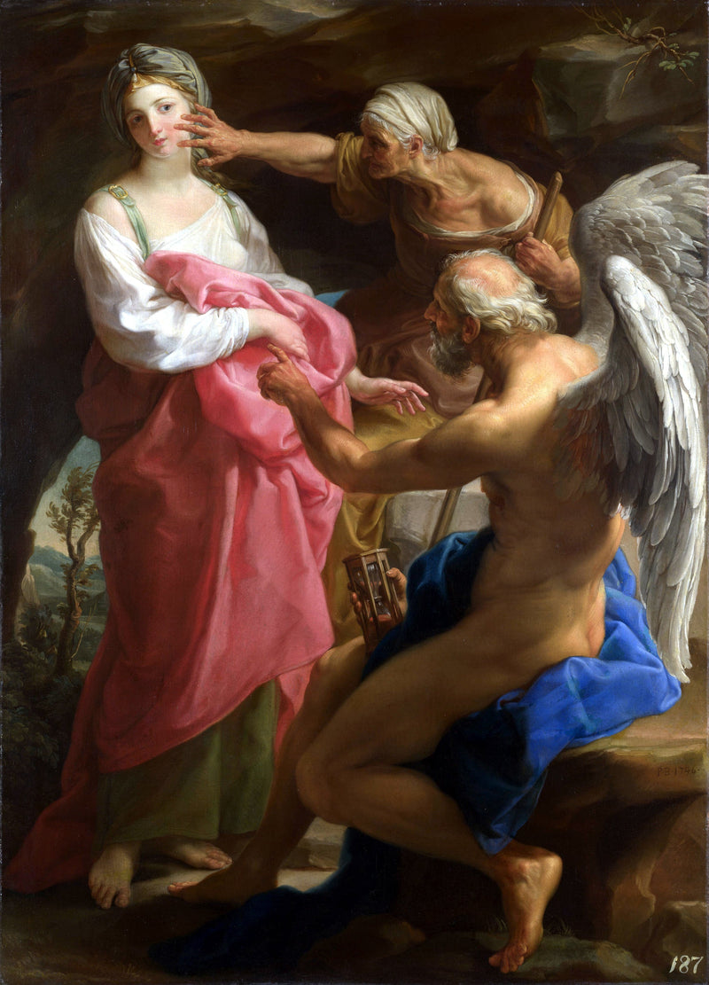 시간은 노령이 아름다움을 파괴하도록 명령한다 - Pompeo Batoni