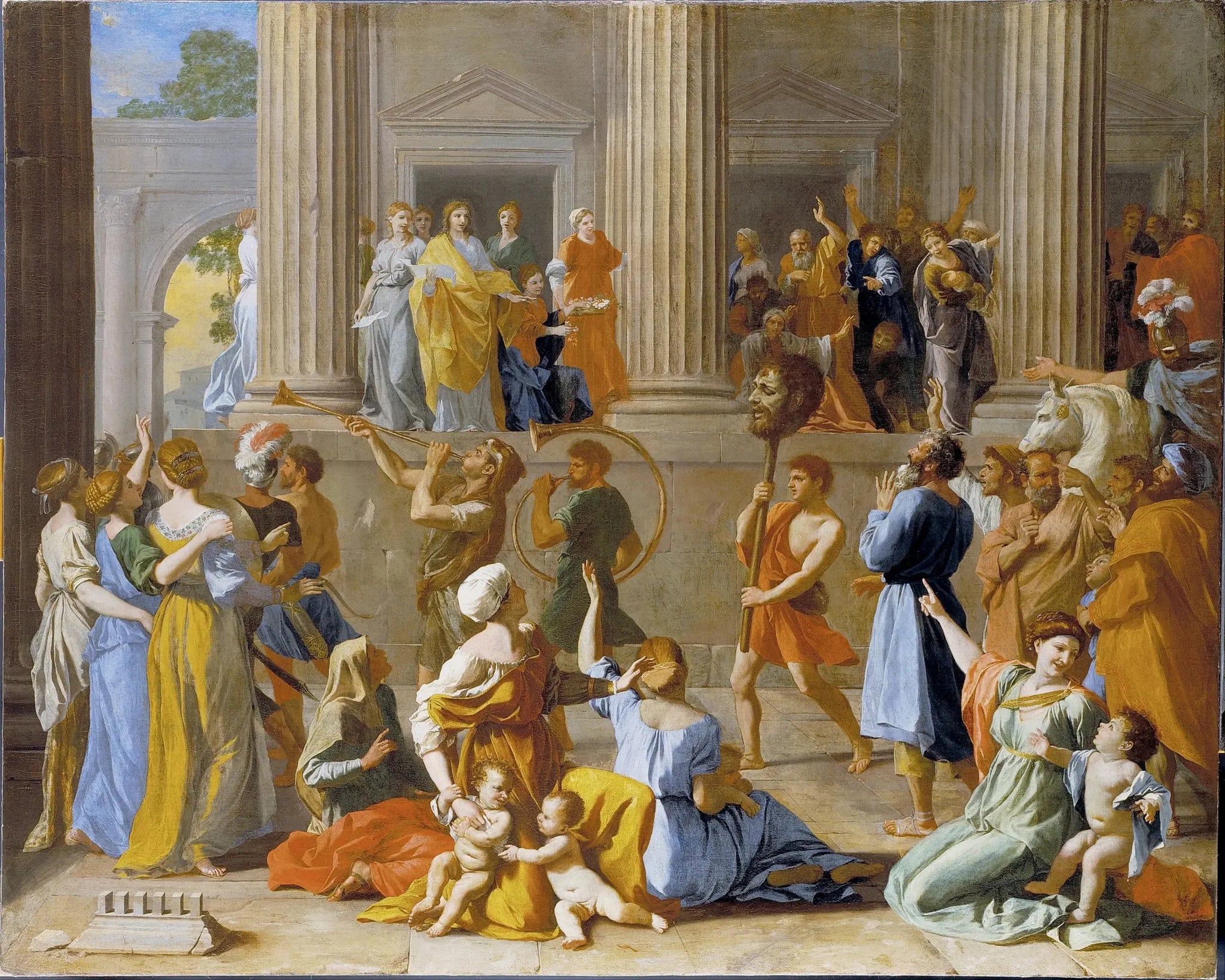 Le Tromphe de David - Nicolas Poussin image 1 copie de tableau peinte à la main