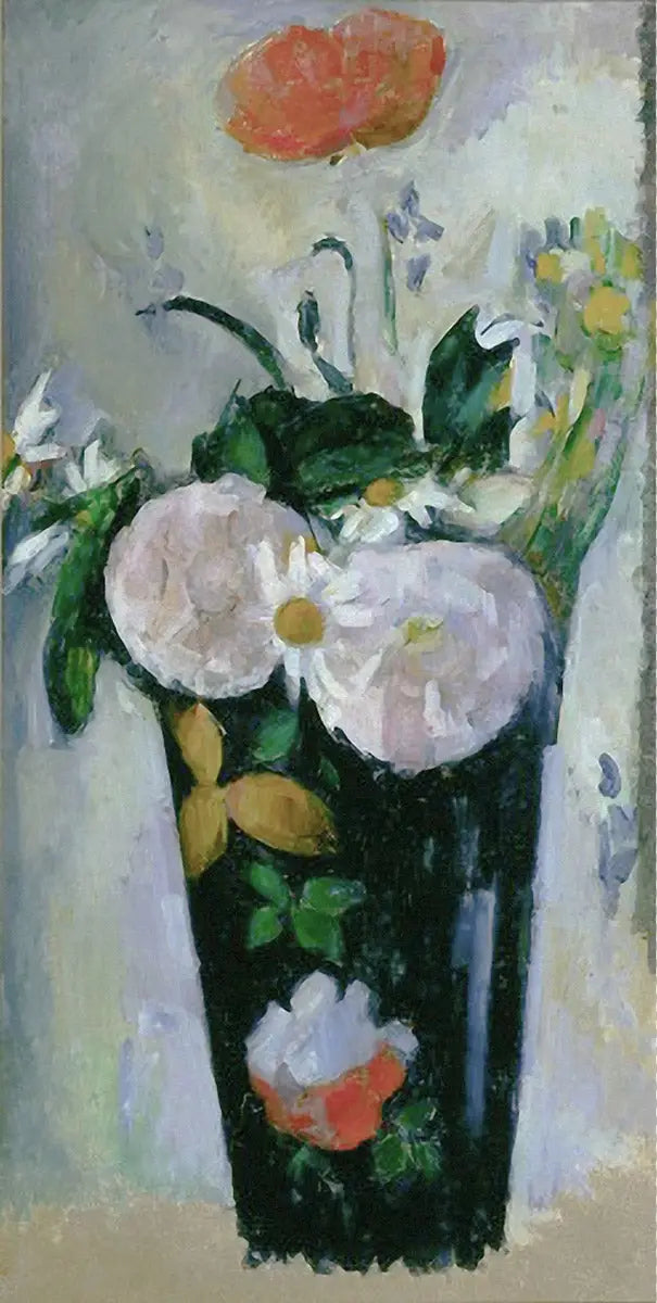 어두운 파란색 꽃병, III - Paul Cézanne