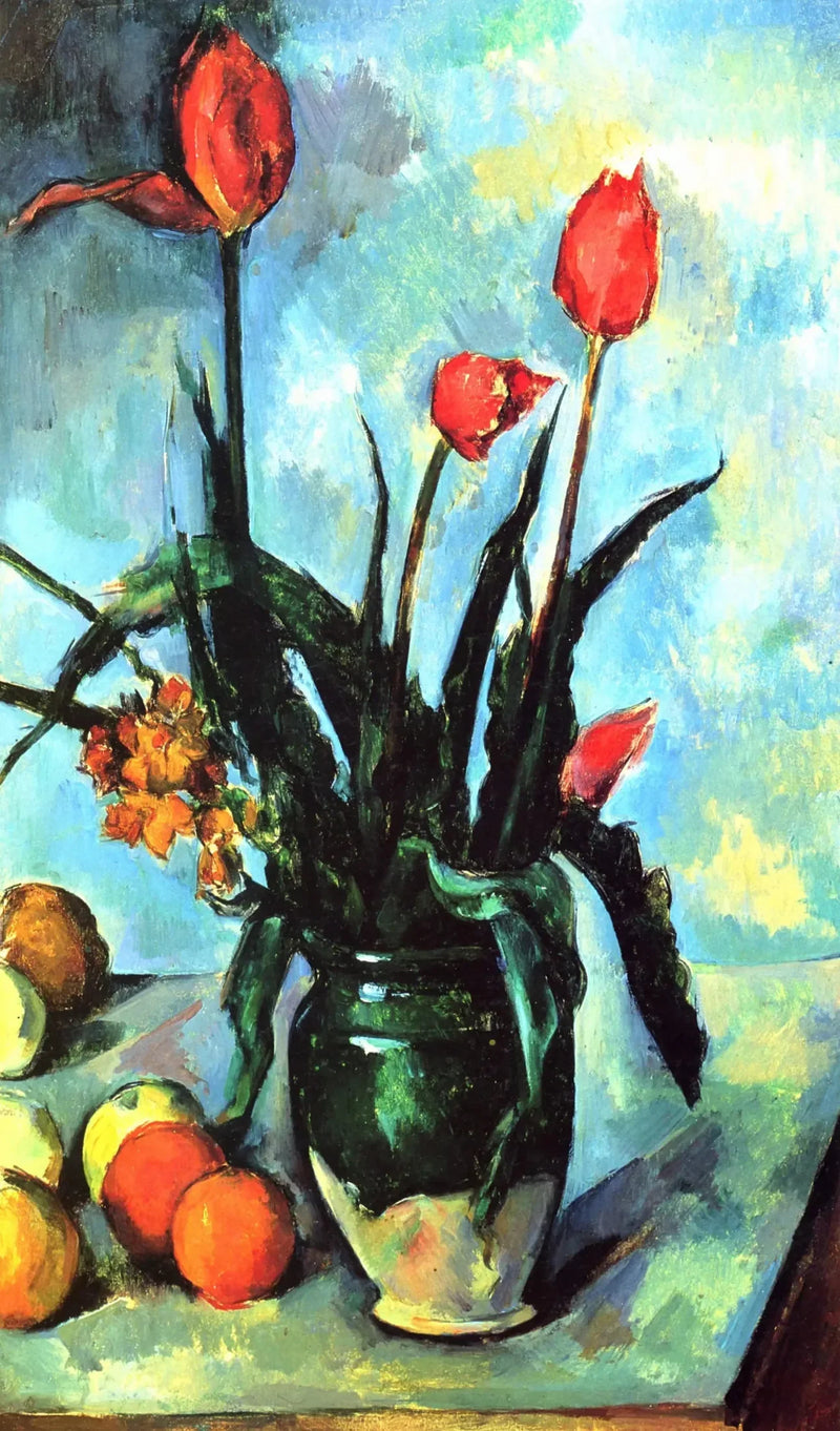 튤립 꽃병 - Paul Cézanne
