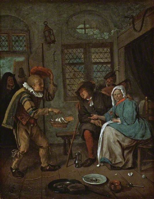 Le vieux vendeur de crêpes - Jan Steen image 1 tableau peint à l’huile sur toile