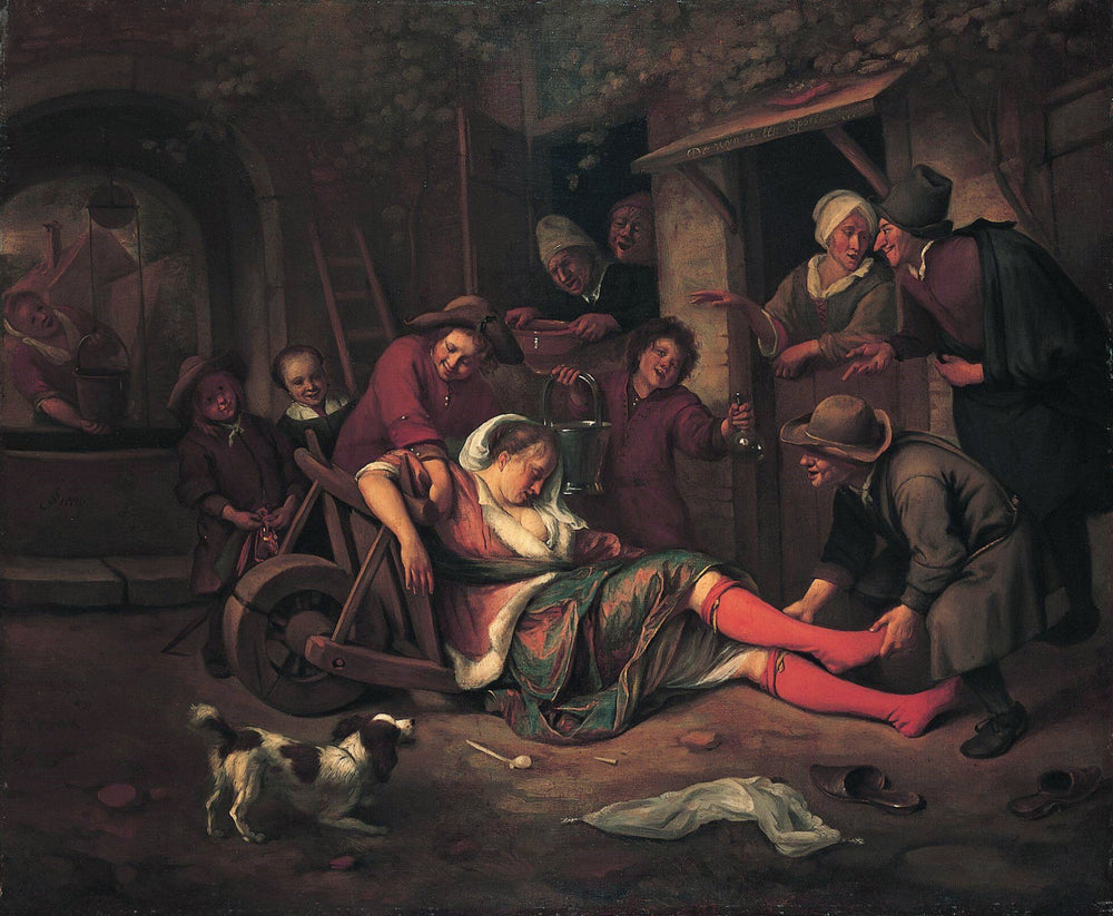 Le vin est moqueur - Jan Steen image 1 tableau peint à l’huile sur toile