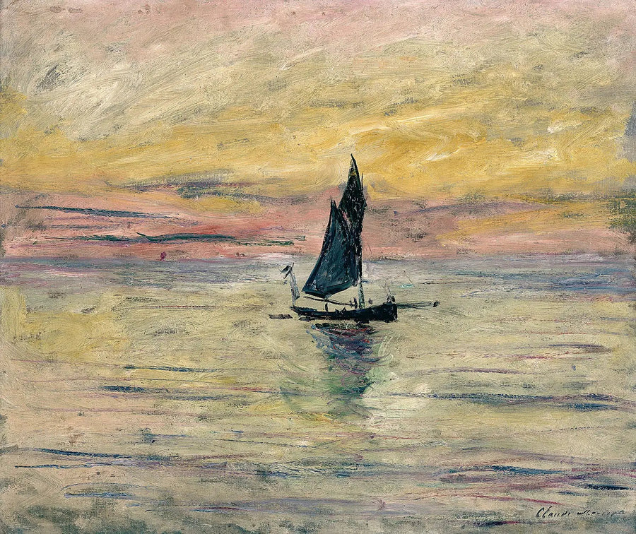 요트, 저녁 효과 - Claude Monet