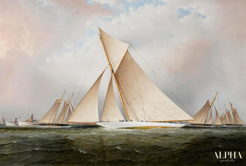 Le yacht de l'America's Cup Vigilant - James E. Buttersworth - Reproductions de tableaux et peintures haut de gamme