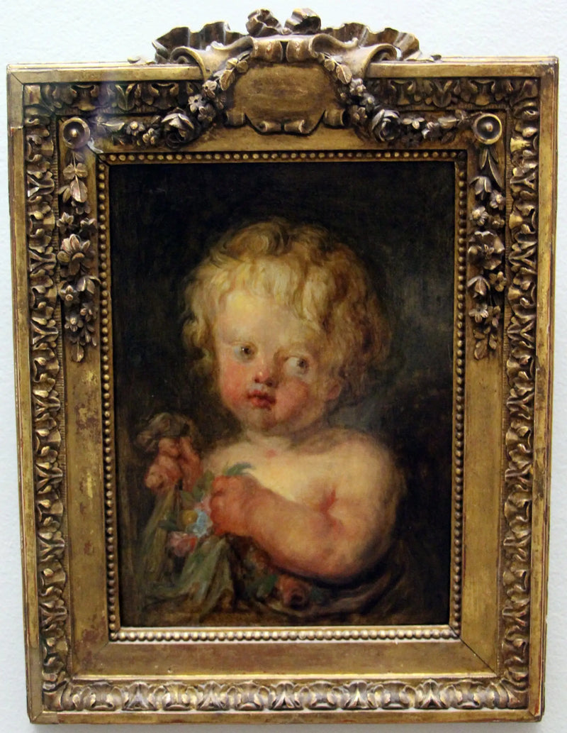 꽃이 있는 아이 - 장오노레 프라고나르