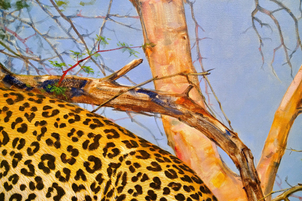 Léopard dans un arbre | 150 x 100 cm image 7 reproduction réalisée par Alpha Reproduction
