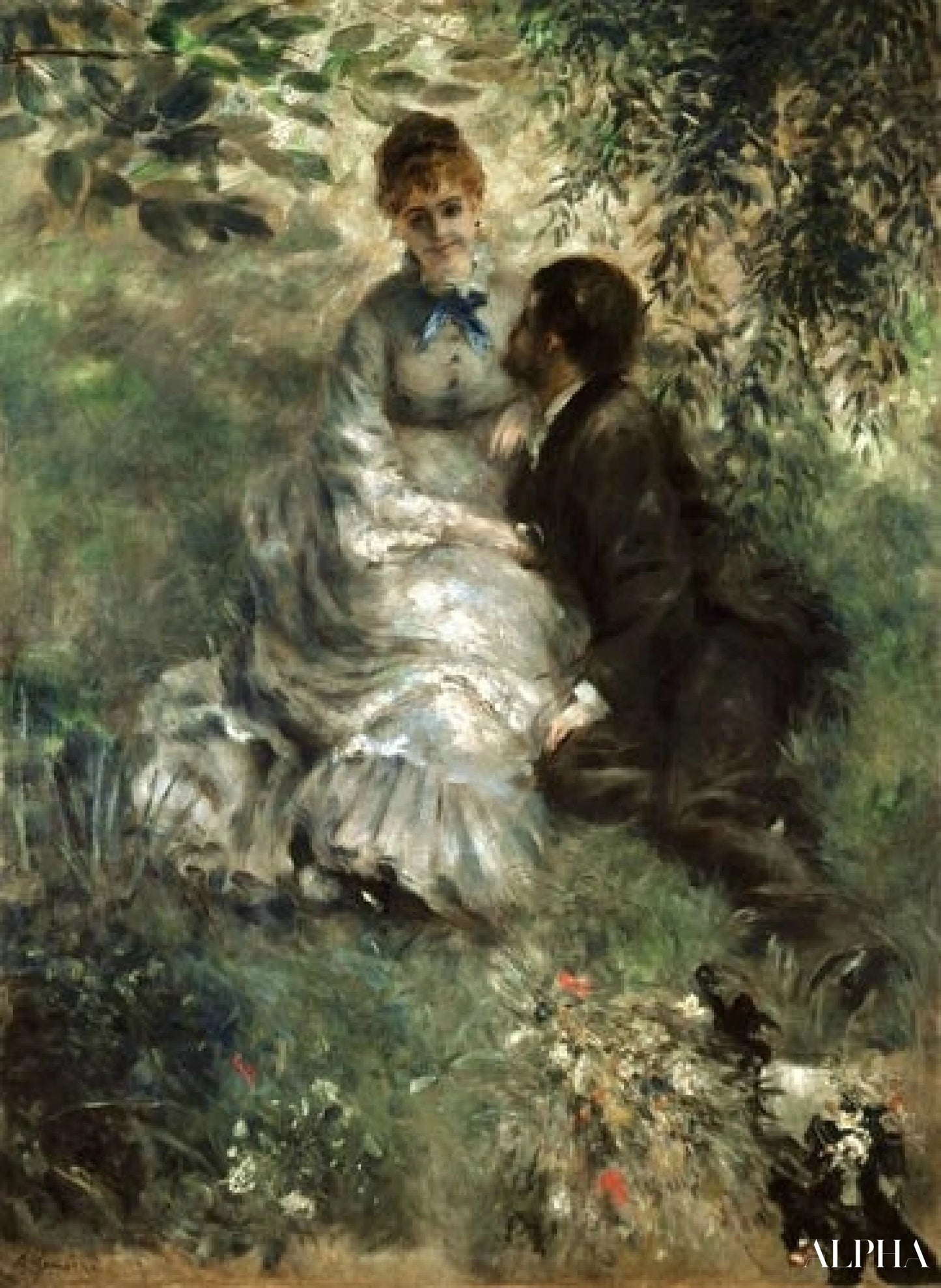 연인들 - Pierre-Auguste Renoir - 고급 그림 및 회화 복제본