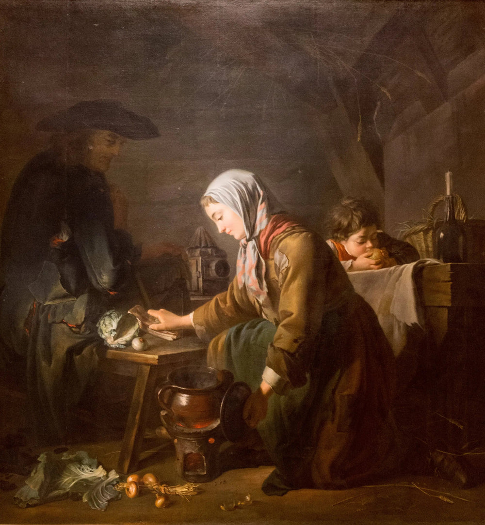 Les apprêts d'un déjeuner - Nicolas-Bernard Lépicié image 1 reproduction artisanale de tableau