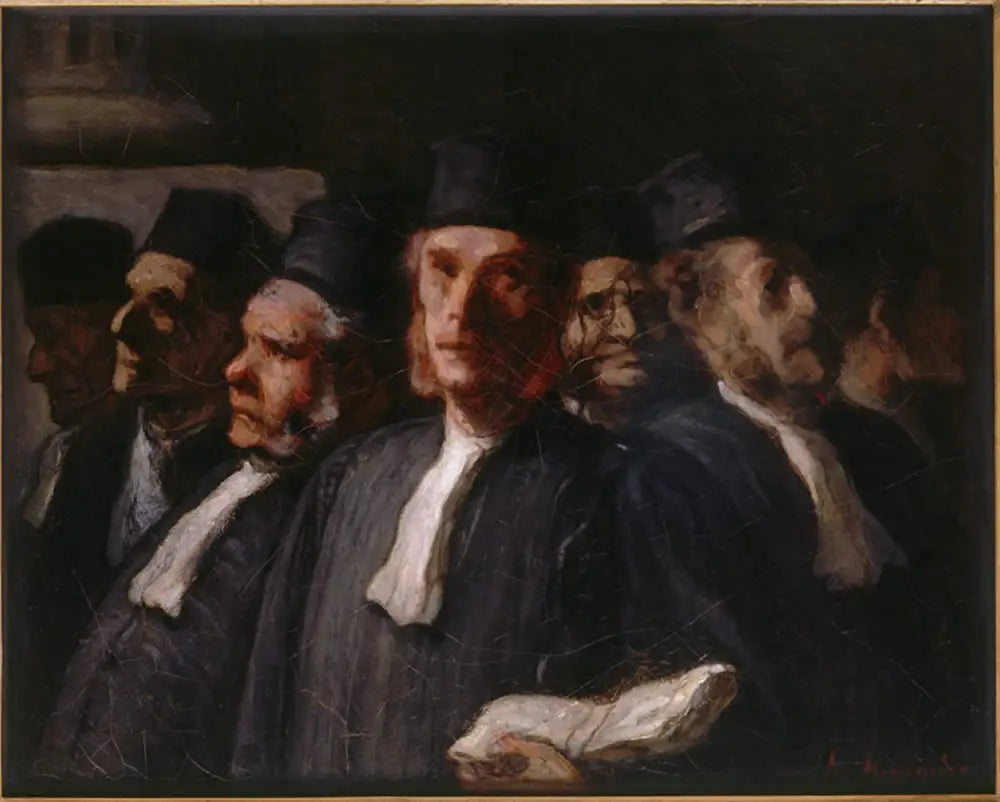 Les Avocats - Honoré Daumier image 1 copie peinte à la main à l’huile