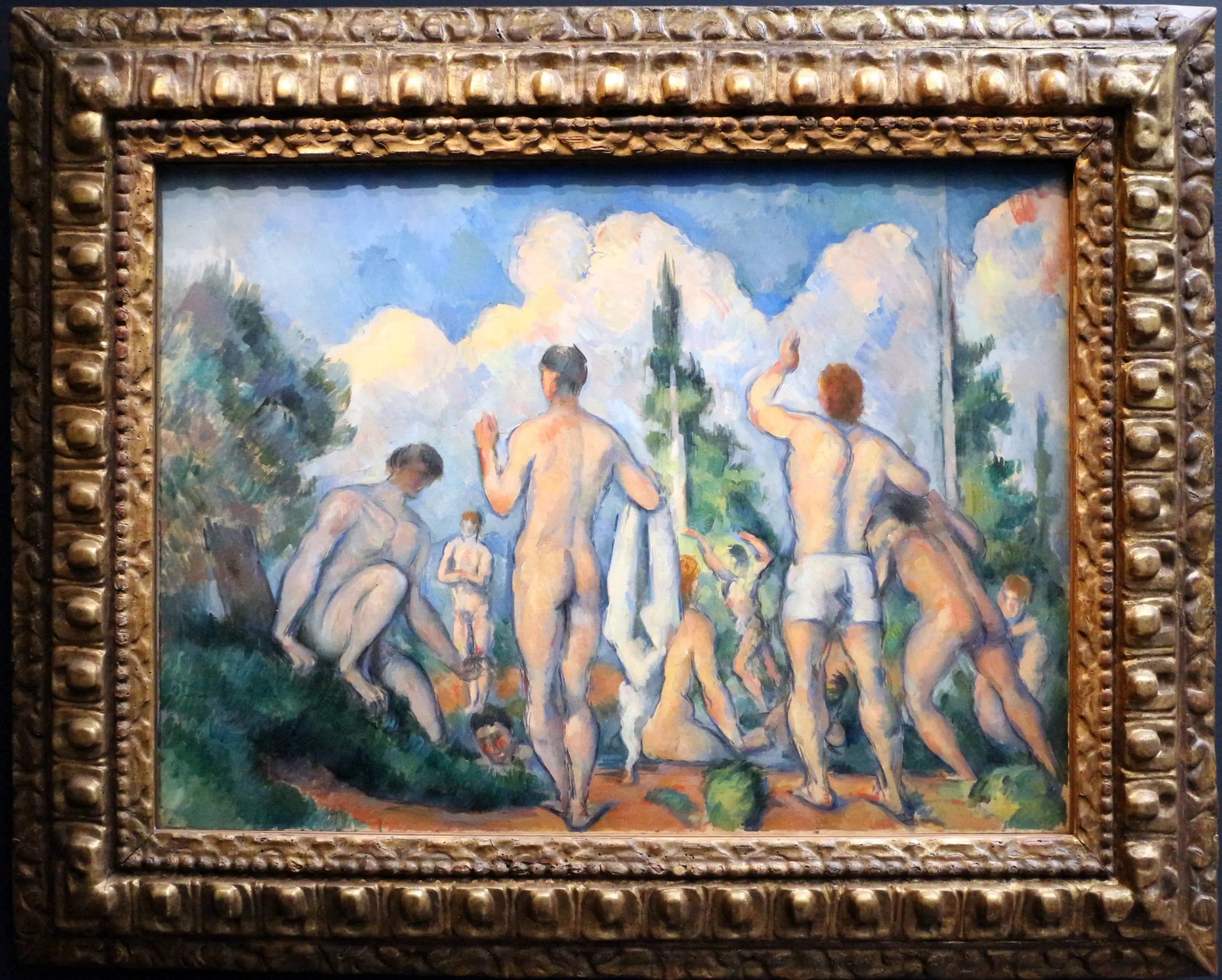 Les Baigneurs - Paul Cézanne image 2 reproduction artisanale de tableau