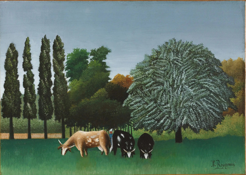 Les bords de l'Oise - Henri Rousseau image 1 reproduction artisanale de tableau