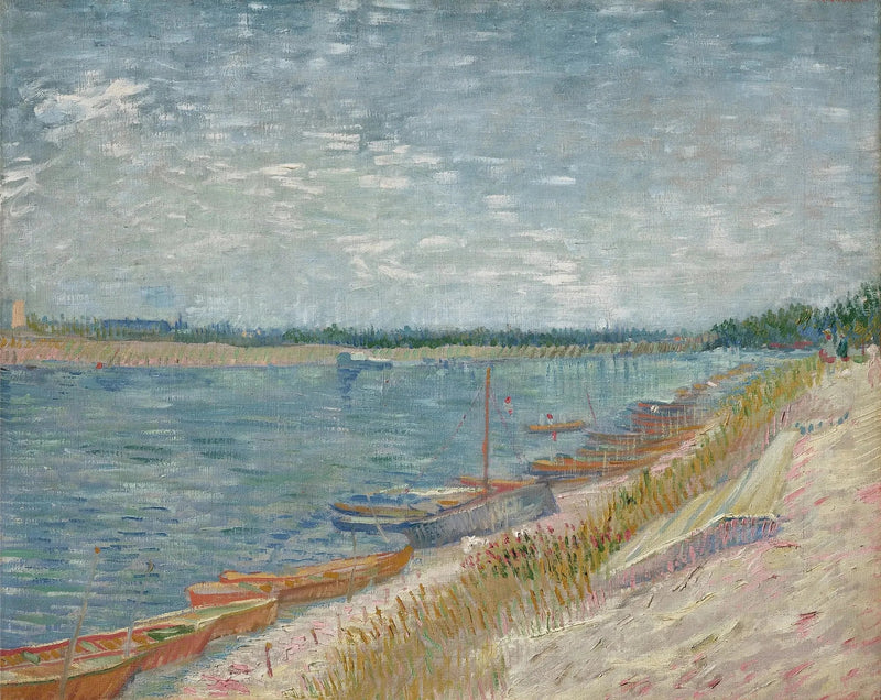 계류된 보트들 - Vincent van Gogh