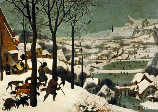 Les chasseurs dans la neige - Pieter Brueghel l'Ancien - Reproductions de tableaux et peintures haut de gamme