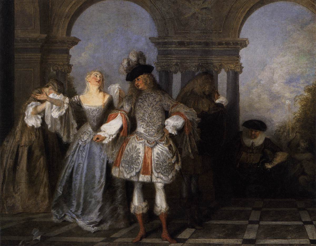 Les comédiens français - Antoine Watteau image 1 copie de tableau peinte à la main