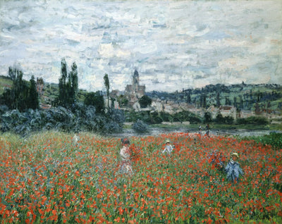 Reproduction du tableau « Les Coquelicots près de Vétheuil - Claude Monet » par Alpha Reproduction en peinture à l’huile