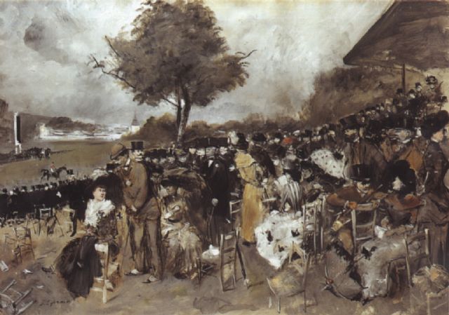 Les courses - Jean-Louis Forain image 1 tableau peint à l’huile sur toile