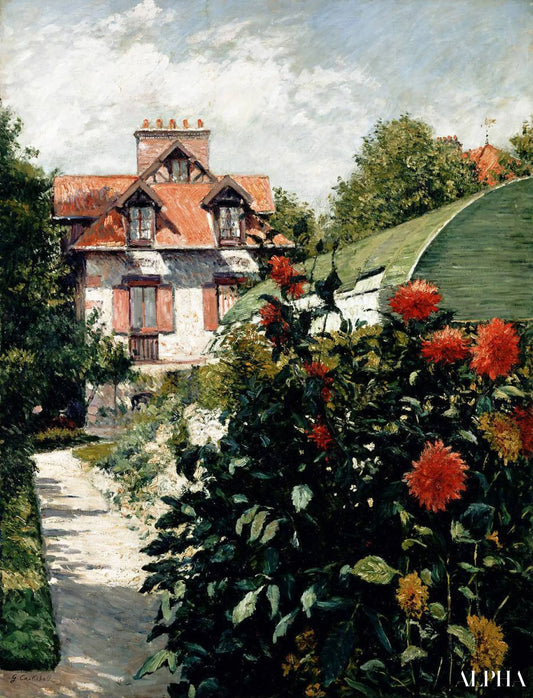 Les Dahlias, jardin du Petit Gennevilliers, 1893- Caillebotte - Reproductions de tableaux et peintures haut de gamme