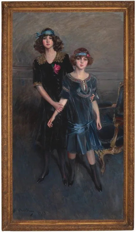 Les demoiselles Muriel et Consuelo Vanderbilt - Giovanni Boldini image 1 tableau peint à l’huile sur toile