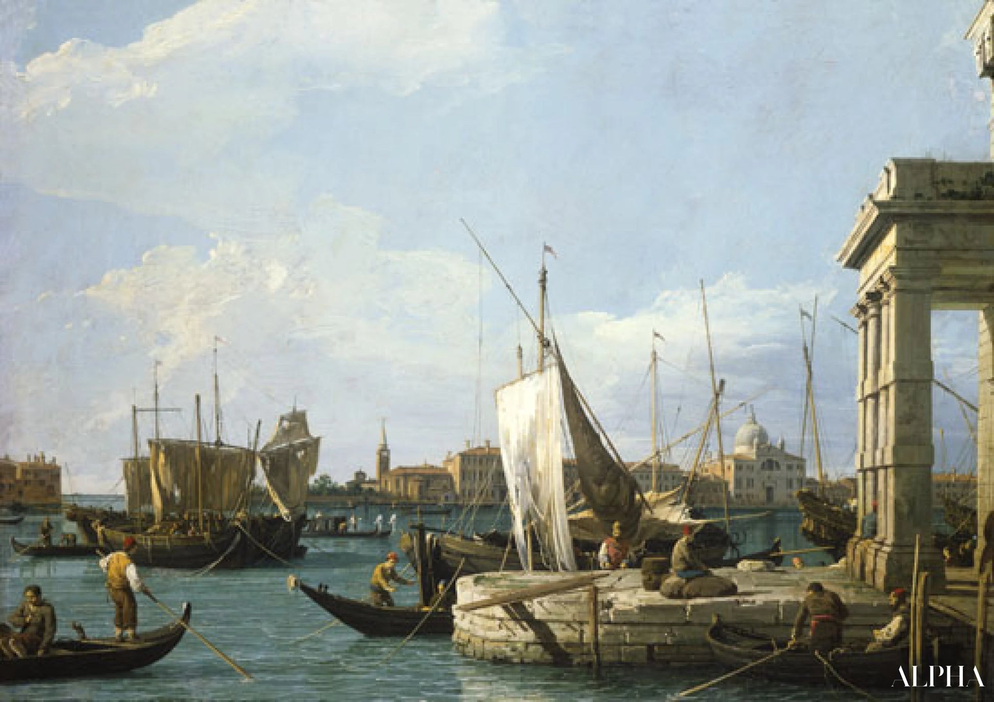 Les Dogana à Venise - Giovanni Antonio Canal - Reproductions de tableaux et peintures haut de gamme