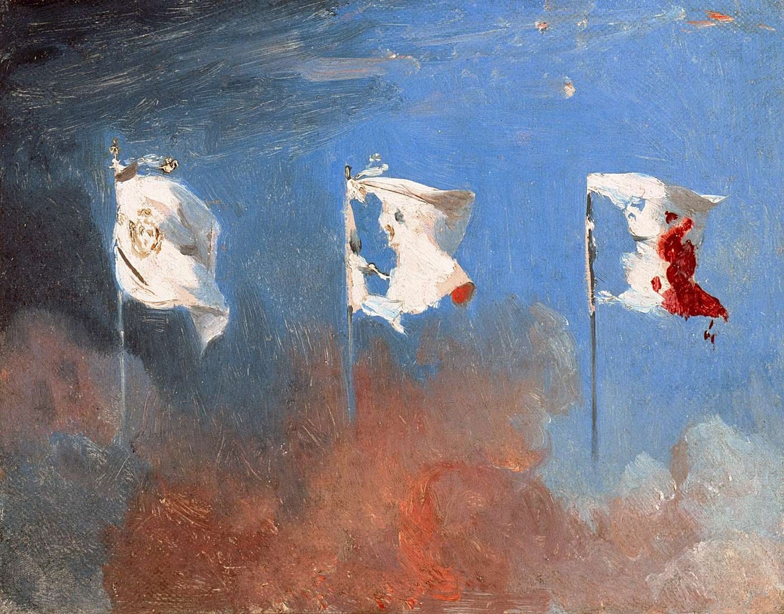 Les Drapeaux - Léon Cogniet image 1 copie de tableau peinte à la main