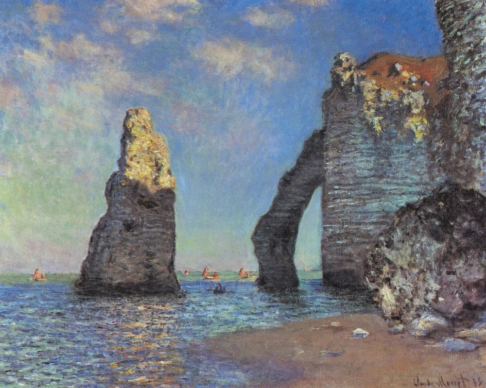 Les Falaises à Étretat - Claude Monet image 1 copie peinte à la main à l’huile