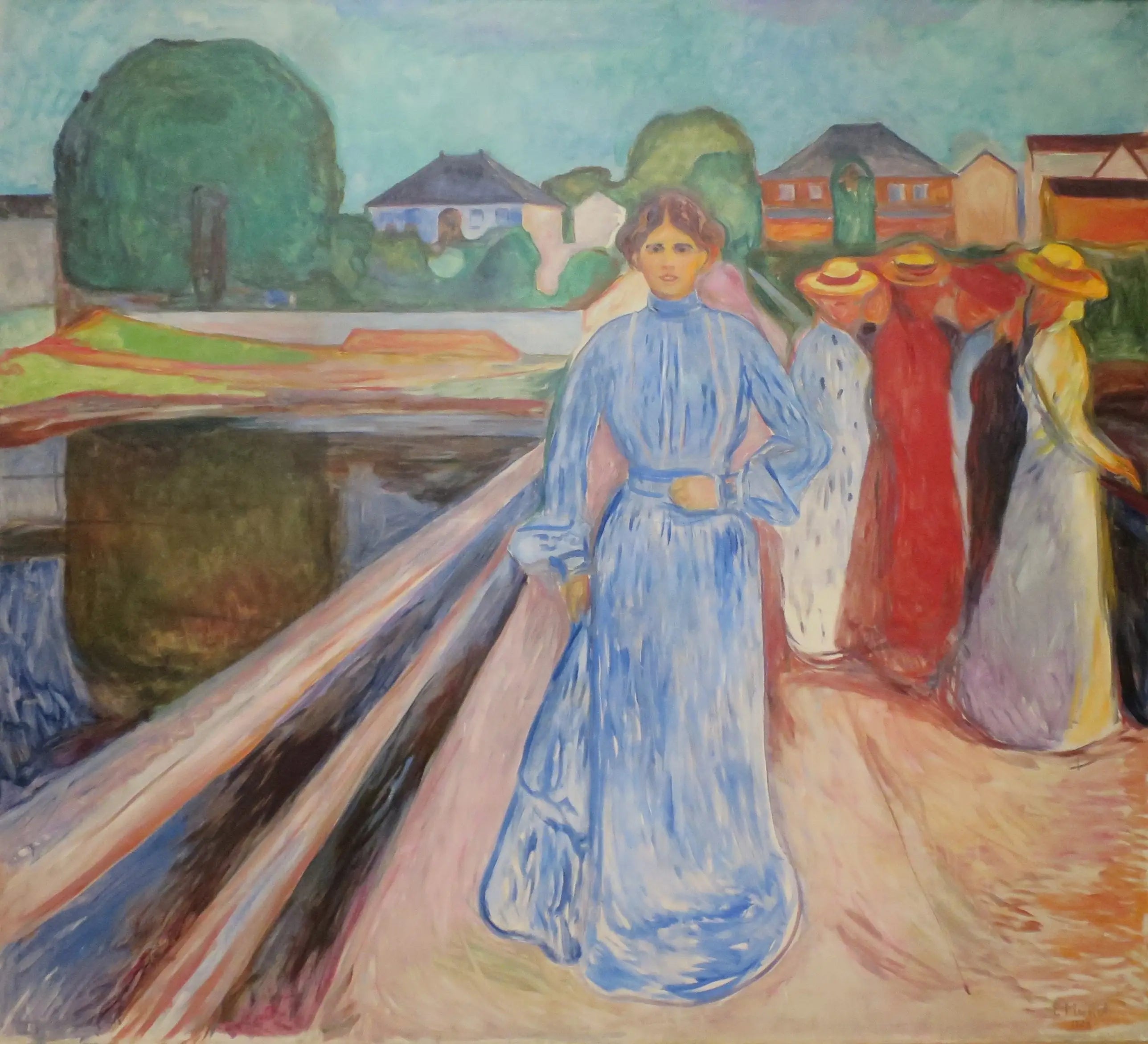 Les Femmes sur le pont - Edvard Munch image 1 reproduction artisanale de tableau