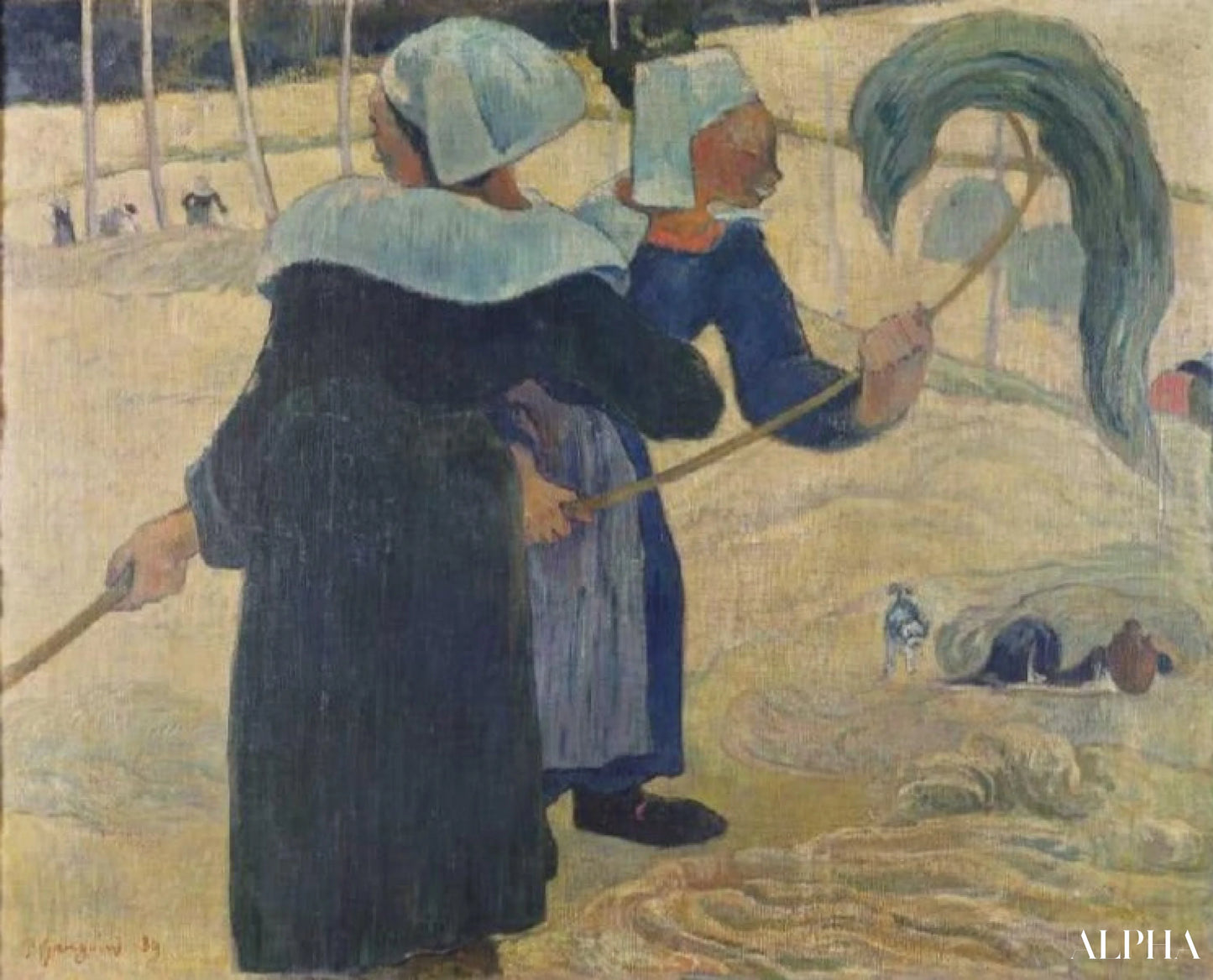 건초 제조용 홈통 - Paul Gauguin - 고급 그림 및 회화 복제품