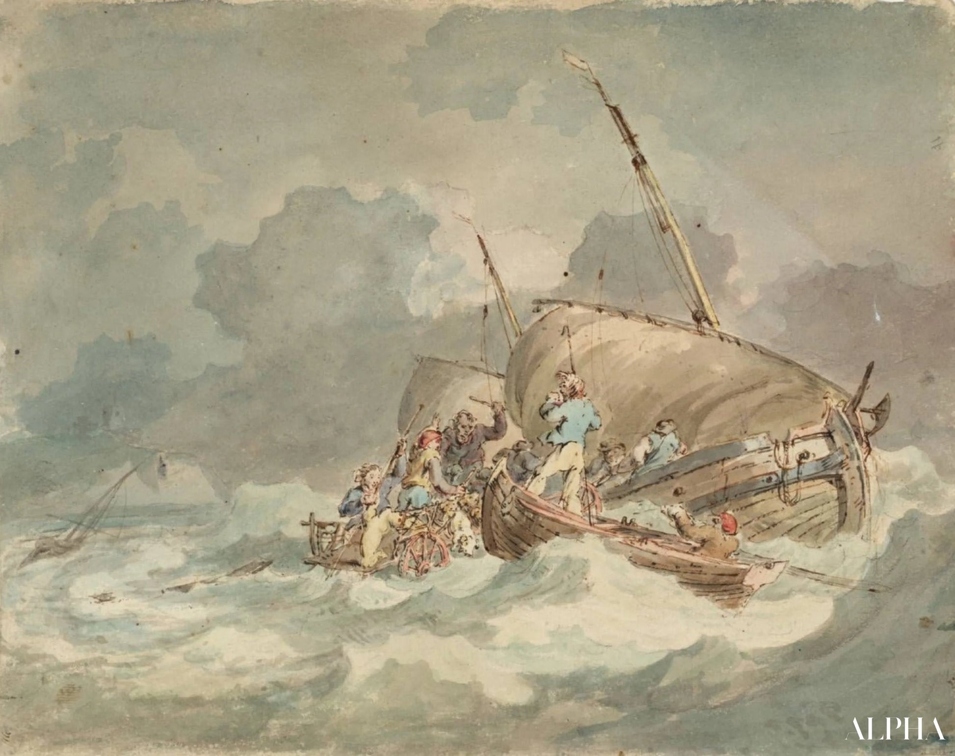 선원들이 돼지를 싣다 - William Turner - 고급 그림 및 회화 복제본