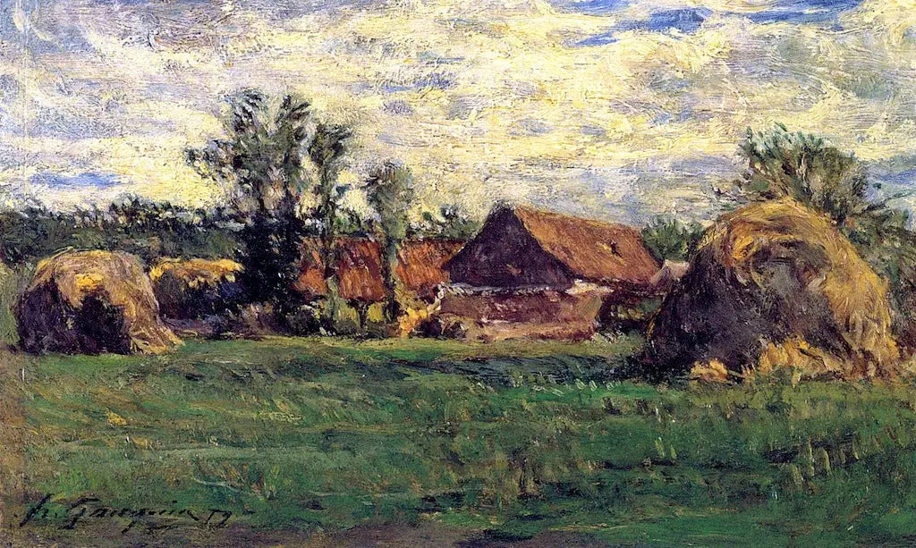 Reproduction du tableau « Les Meules, ou Environs de Pontoise - Paul Gauguin » par Alpha Reproduction en peinture à l’huile