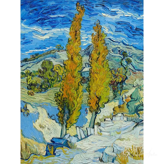 Les peupliers à Saint-Rémy - Van Gogh - Reproductions de tableaux et peintures haut de gamme