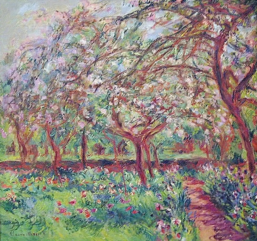 꽃이 핀 사과나무 - Claude Monet