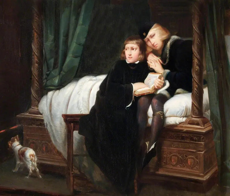 탑의 왕자들 (에두아르 5세와 요크 공작) - 폴 들라로슈

Source:
Les Princes de la Tour (Édouard V et le duc d'York) - Paul Delaroche