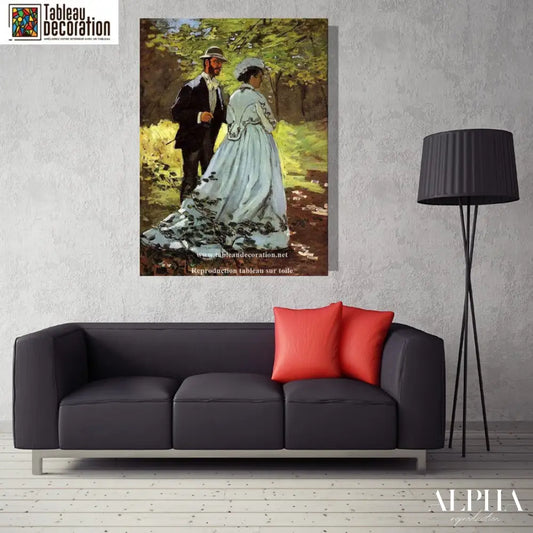 Les Promeneurs - Tableau Monet - Reproductions de tableaux et peintures haut de gamme