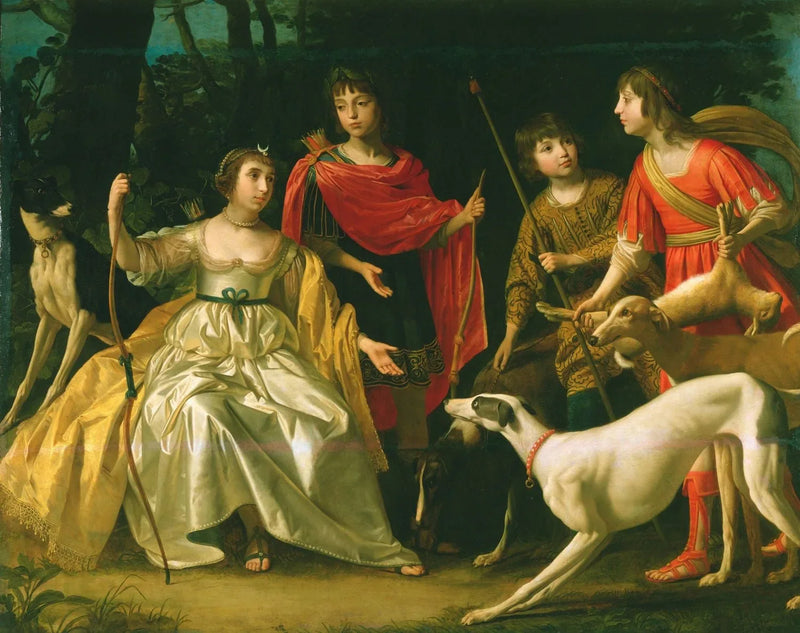 보헤미아 왕과 왕비의 네 명의 맏아이들 - Gerrit van Honthorst