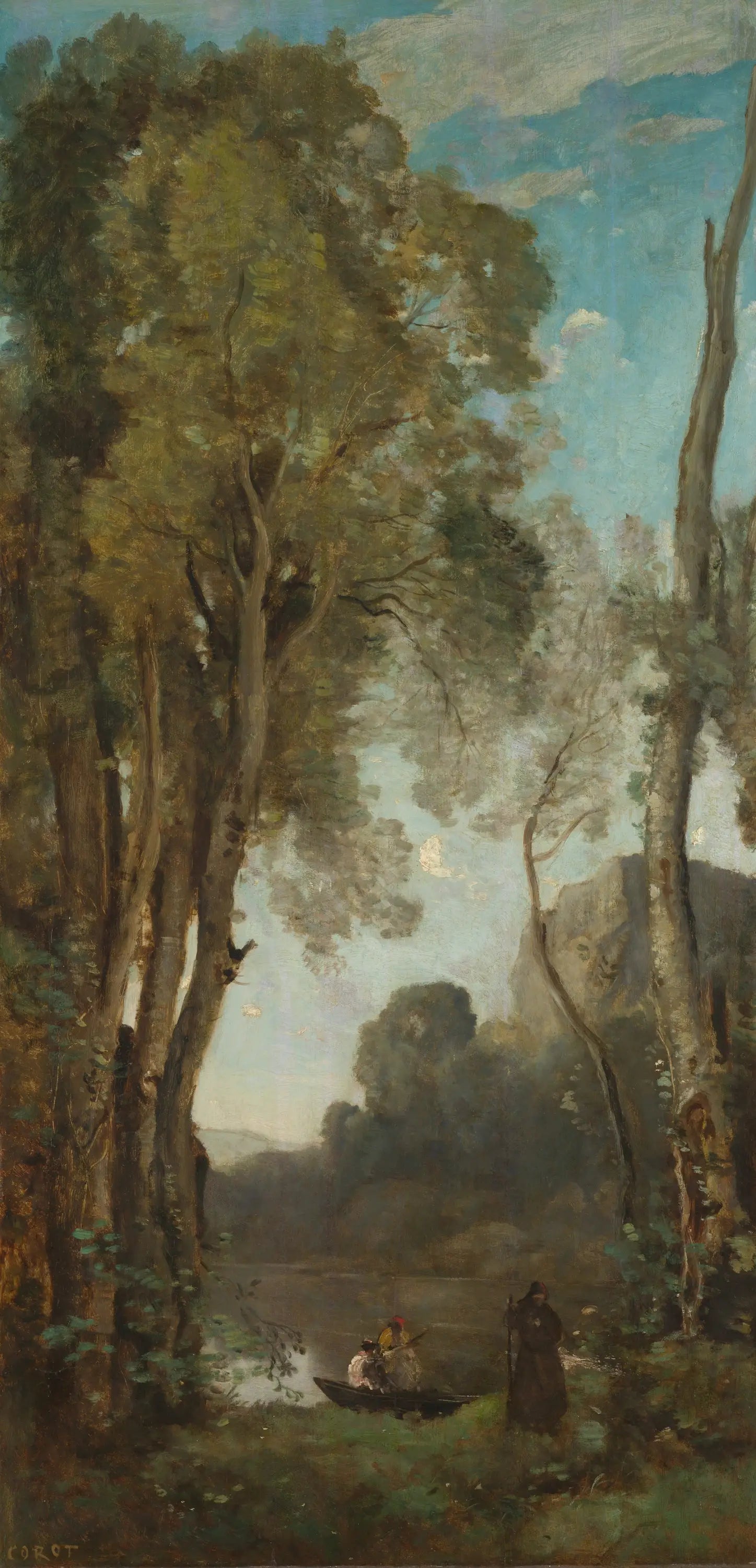 Les quatre moments de la journée: le soir - Jean-Baptiste Camille Corot - Alpha Reproduction
