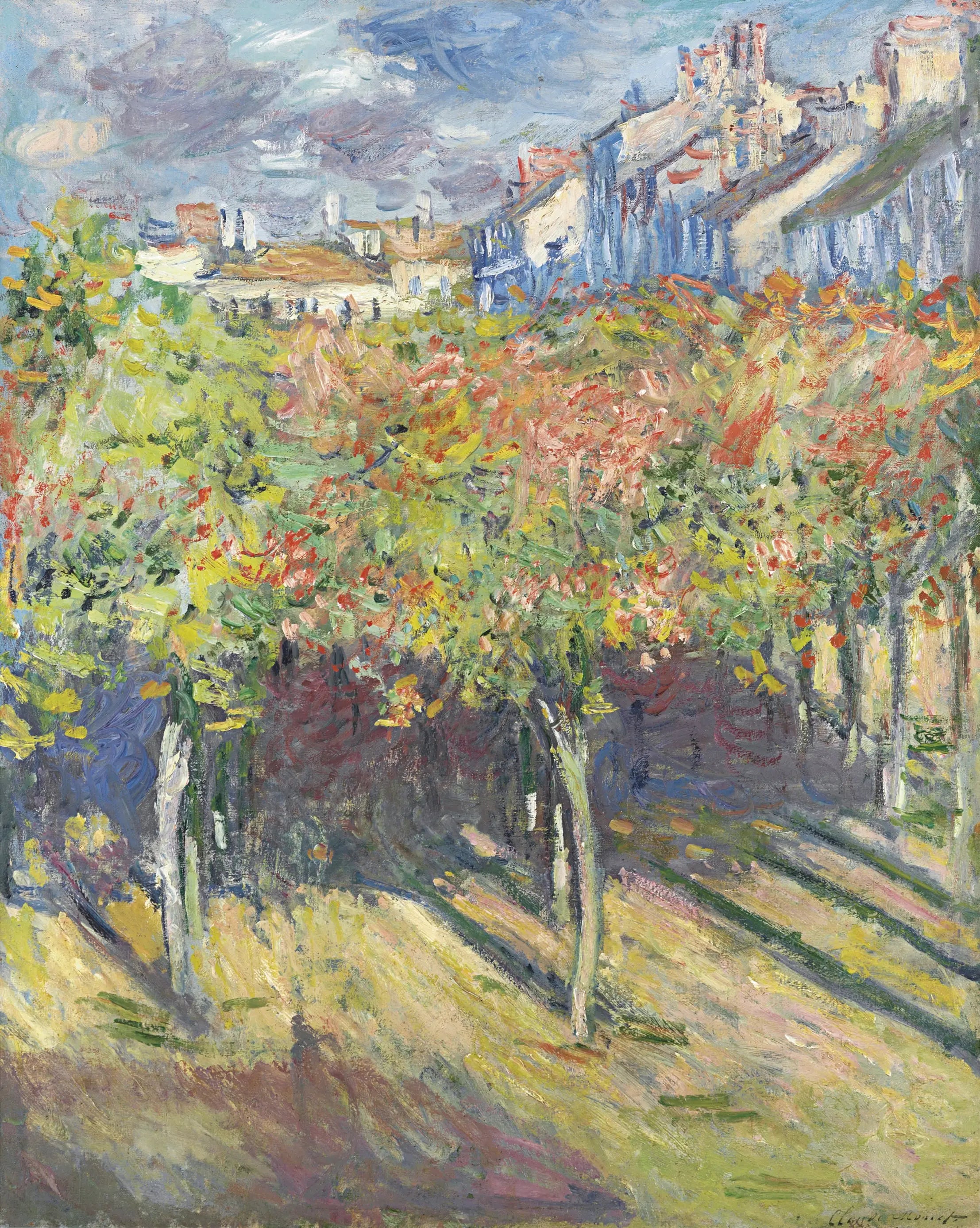 Reproduction du tableau « Les Tilleuls à Poissy - Claude Monet » par Alpha Reproduction en peinture à l’huile