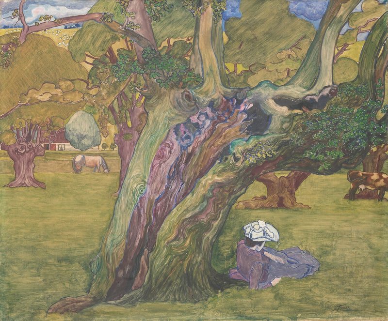 서리의 오래된 참나무 - Jan Toorop