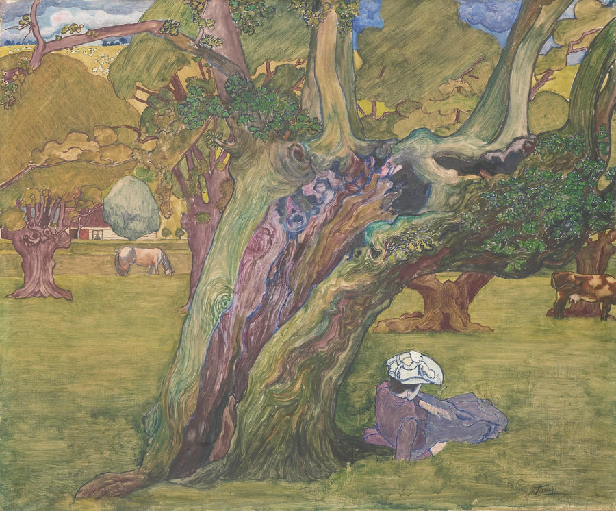 서리의 오래된 참나무 - Jan Toorop