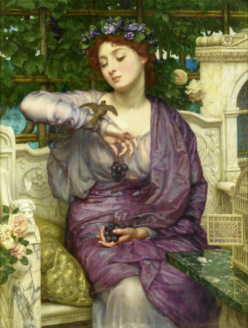 레슬비와 그녀의 참새 - 에드워드 포인터

Source:
Lesbia et son moineau - Edward Poynter