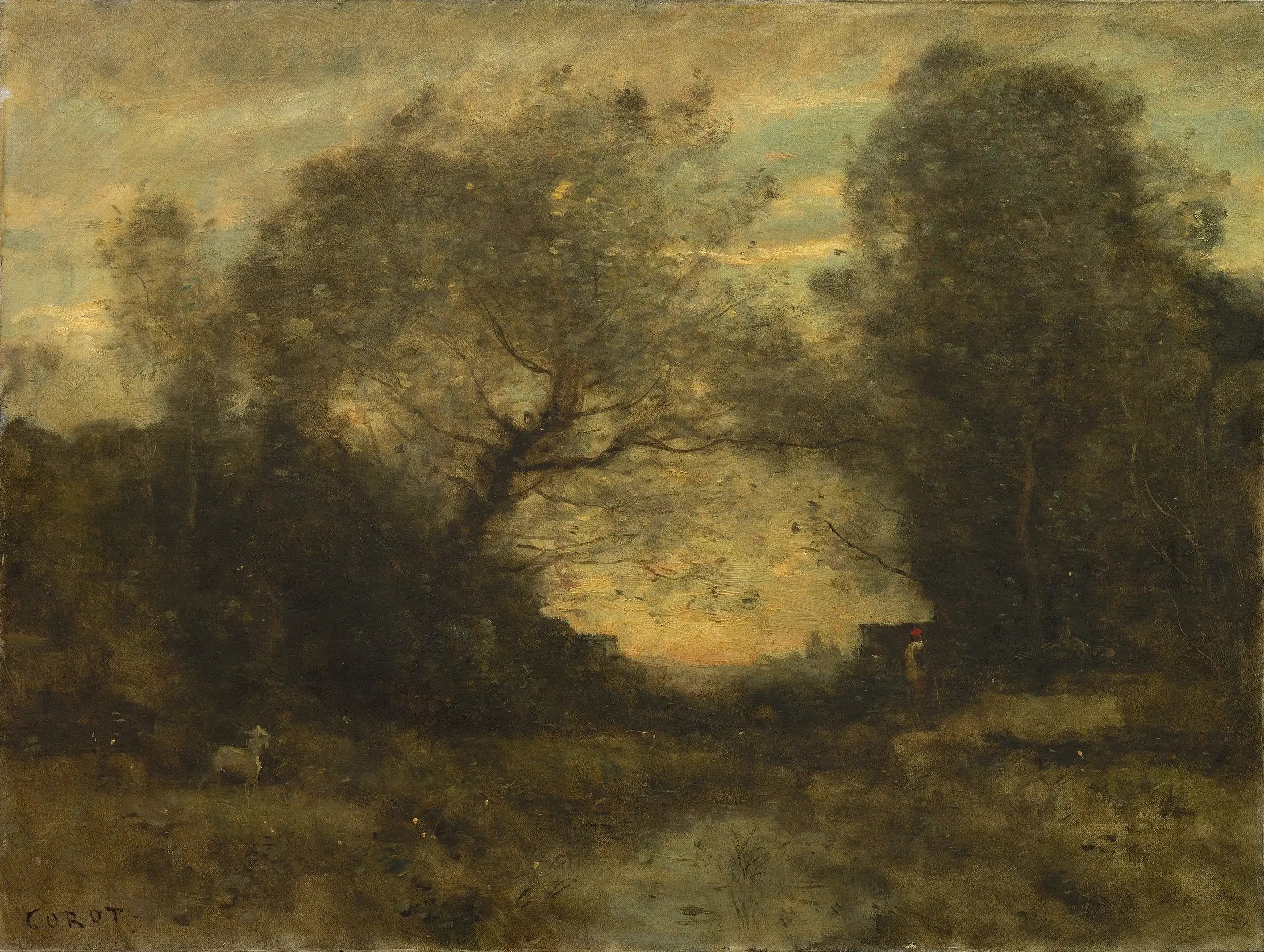 L’étang à l’entrée du bois - Jean-Baptiste Camille Corot - Alpha Reproduction