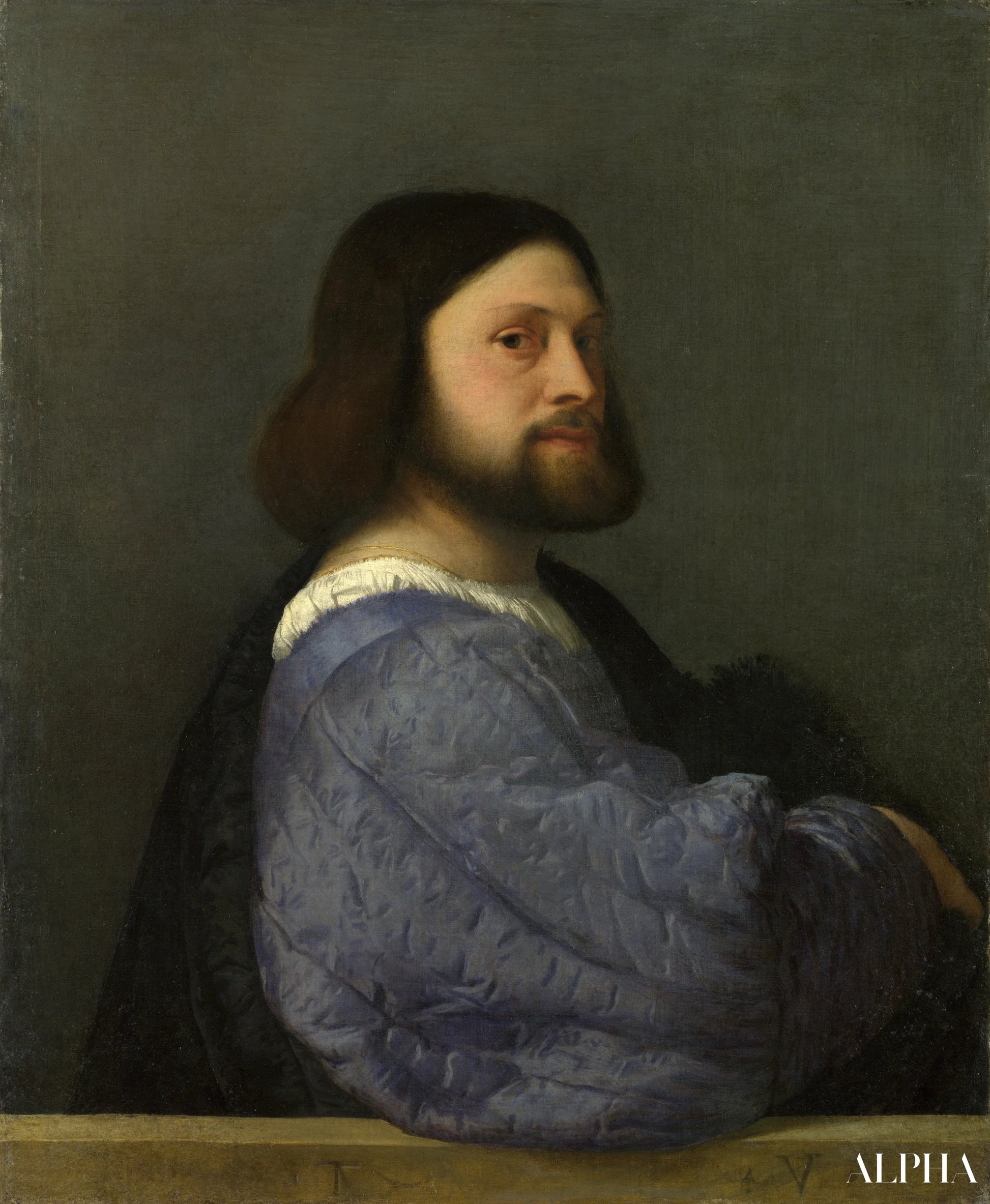 L'homme à la manche matelassée - Titien - Reproductions de tableaux et peintures haut de gamme