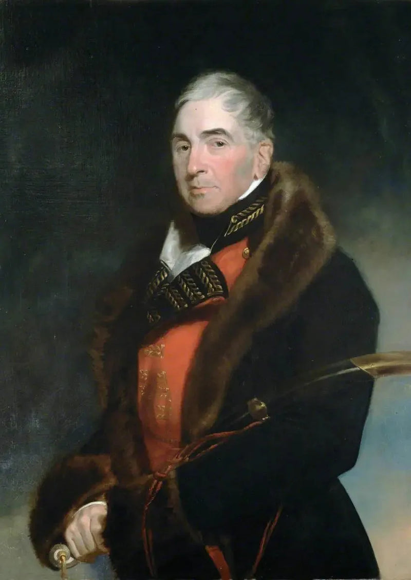 중장(나중에 장군) 토마스 그레이엄(1748–1843), 린이도크 남작, 장교 제복 위에 모피 안감이 있는 코트 착용 - 토마스 로렌스
