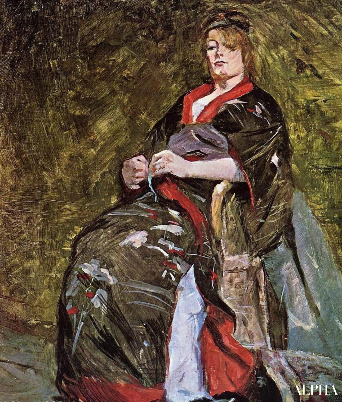 Lily Grenier dans un kimono - Toulouse Lautrec - Reproductions de tableaux et peintures haut de gamme