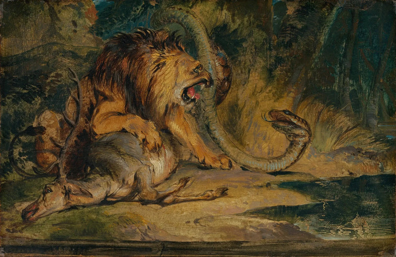 사자를 방어하는 사냥감 - 에드윈 헨리 랜드시어

Source:
Lion défendant sa proie - Edwin Henry Landseer
