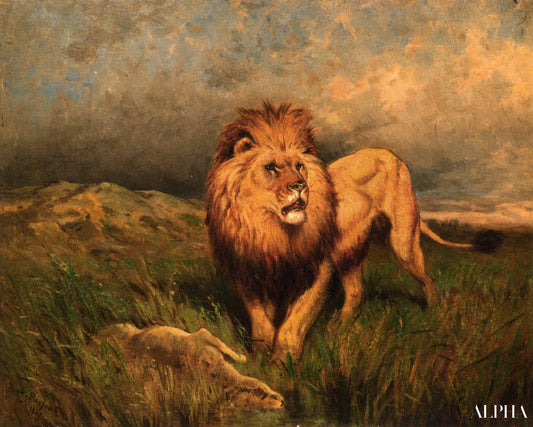 Lion and Prey (also known as The Kill) - Rosa Bonheur - Reproductions de tableaux et peintures haut de gamme