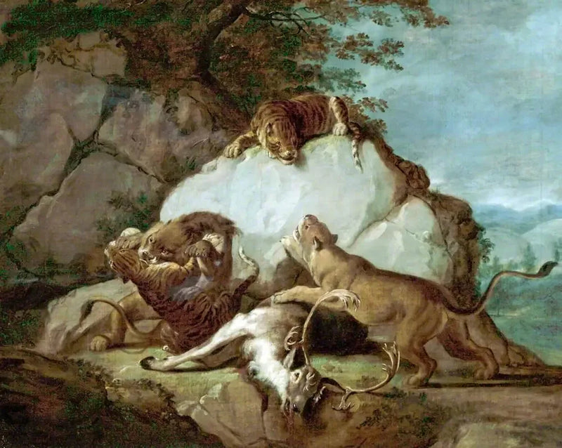 사자와 호랑이가 사슴을 놓고 싸우는 모습 - 조지 스텁스

Source:
Lions et tigres se battant pour un cerf - George Stubbs