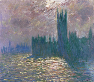 Reproduction du tableau « Londres, Le Parlement, Reflets sur la Tamise - Claude Monet » par Alpha Reproduction en peinture à l’huile