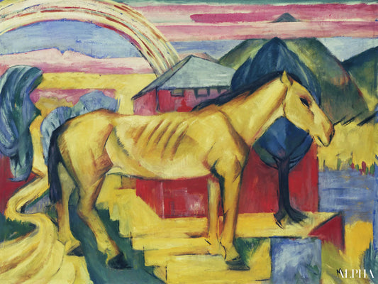 Long cheval jaune - Franz Marc - Reproductions de tableaux et peintures haut de gamme