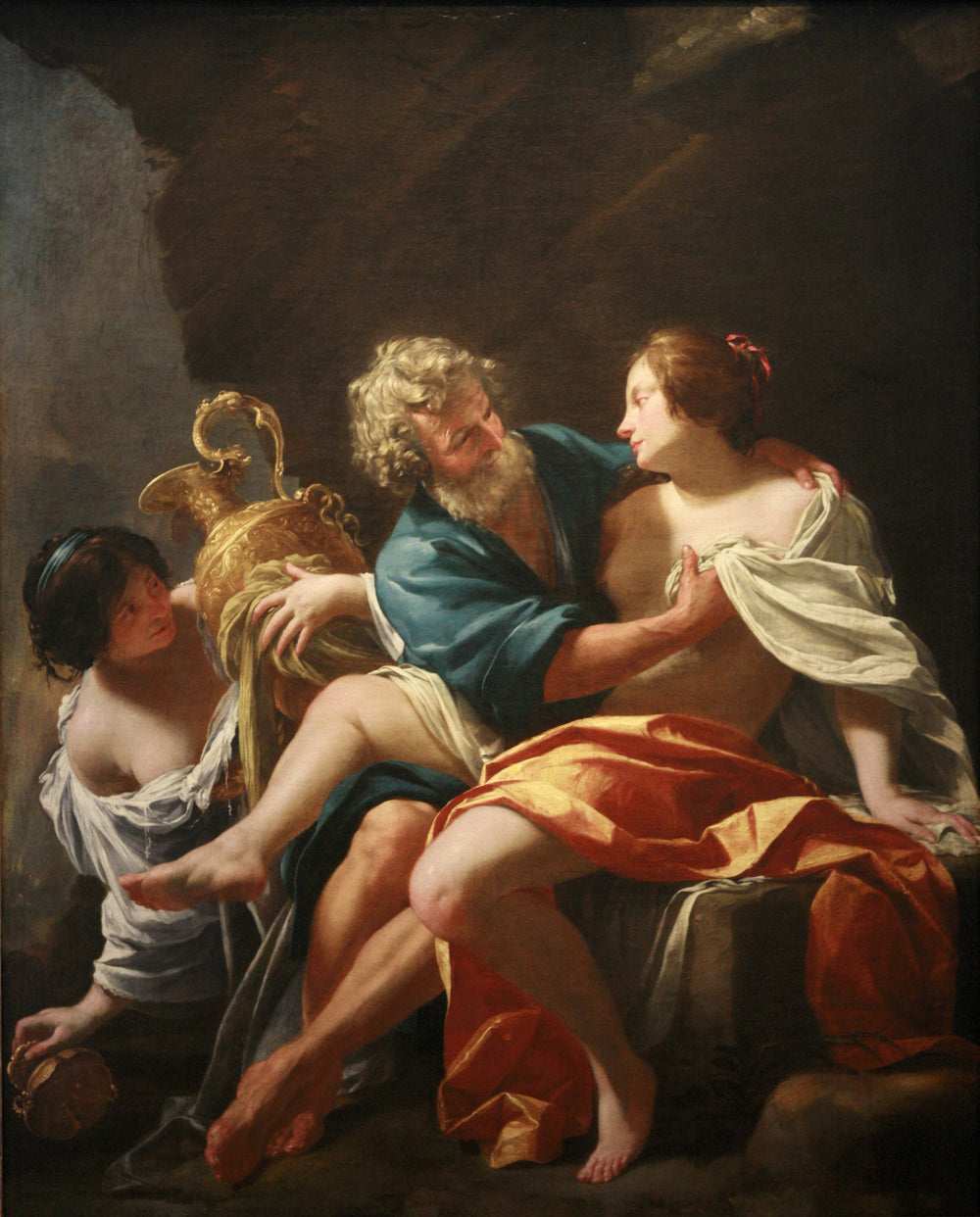 Loth et ses Filles - Simon Vouet image 1 copie peinte à la main à l’huile